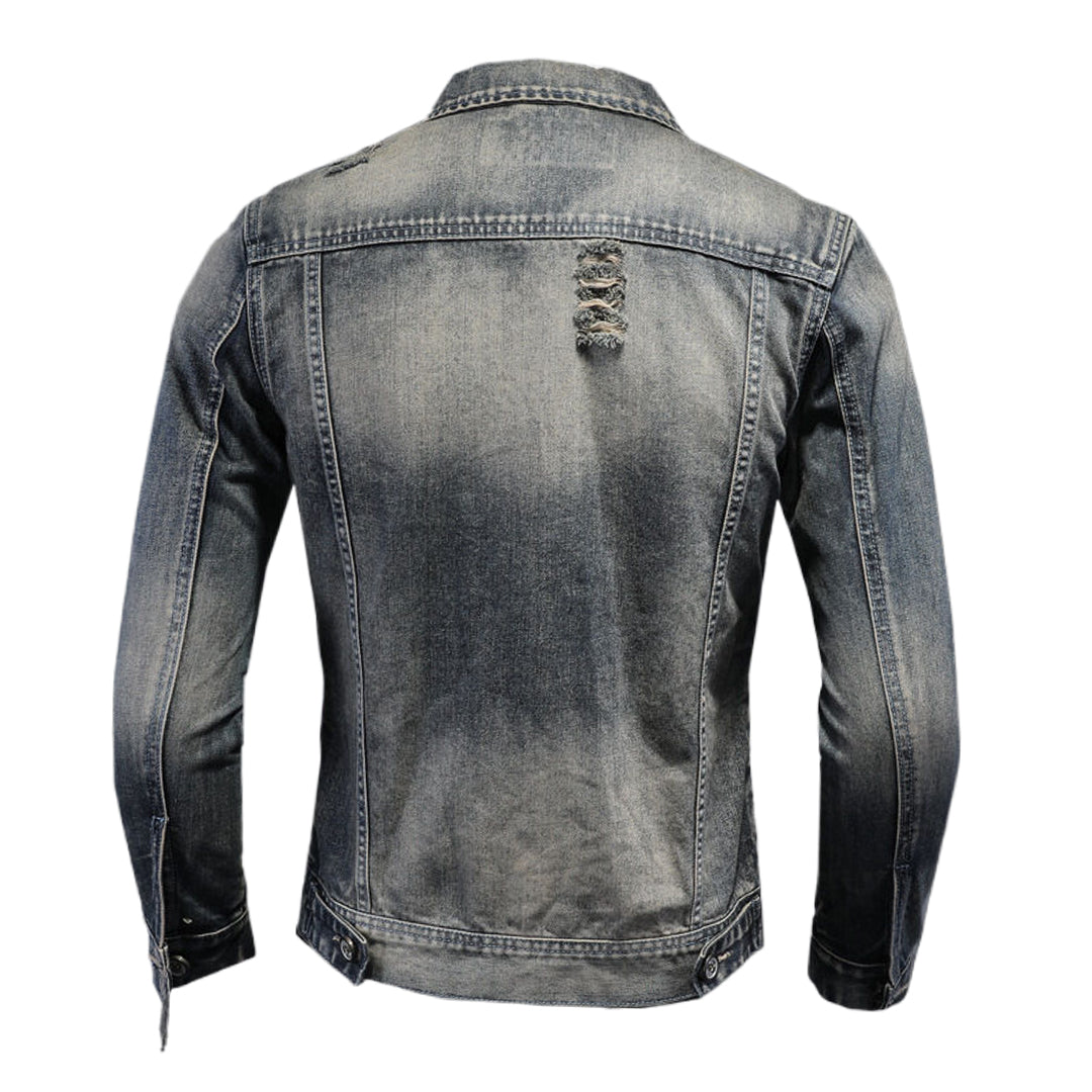 SOLO-DSQ2 Distressed Denim Jacket