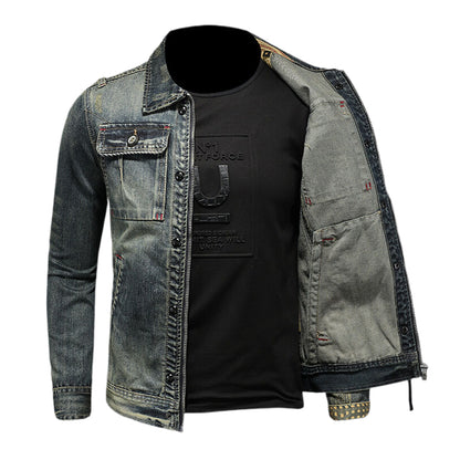 SOLO-DSQ2 Distressed Denim Jacket