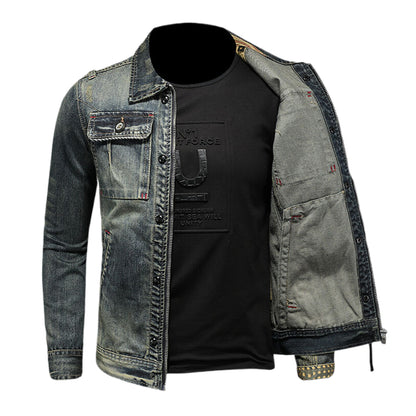 SOLO-DSQ2 24ss Distressed Denim Jacket