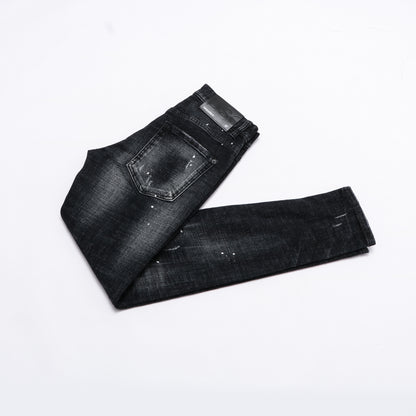 SOLO-DSQ2 Black Ripped Jeans