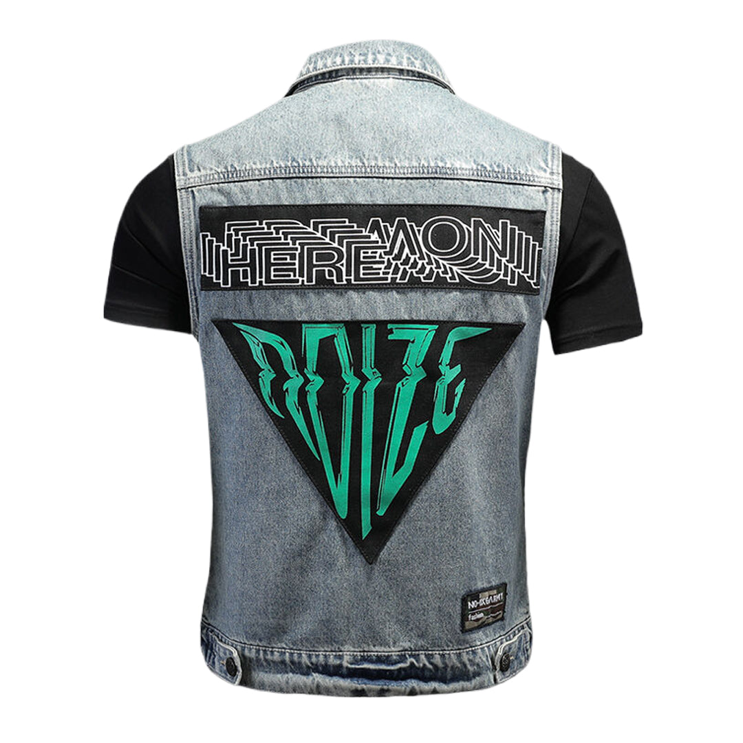 SOLO-DSQ2 24ss Denim Vest coat