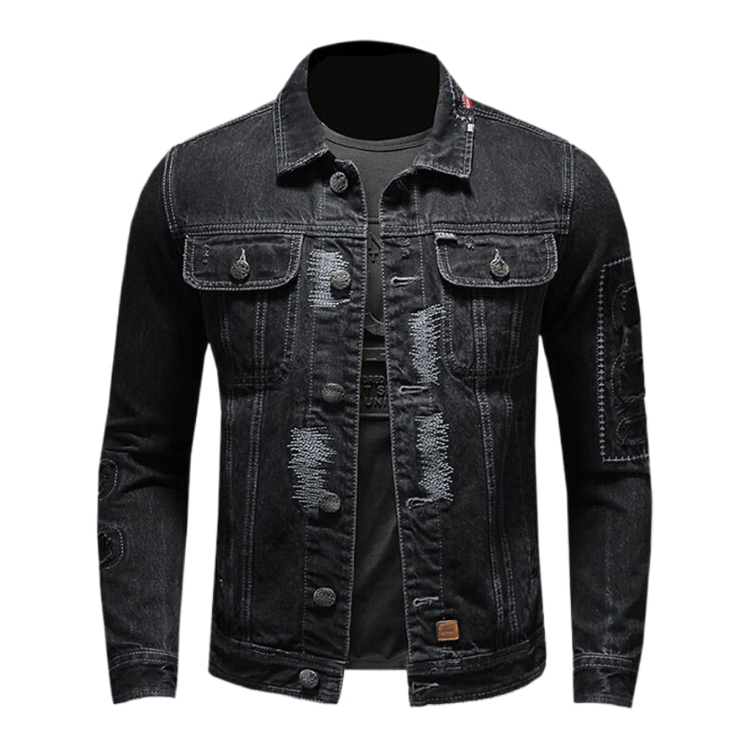 SOLO-DSQ2 2024ss Distressed Denim Jacket