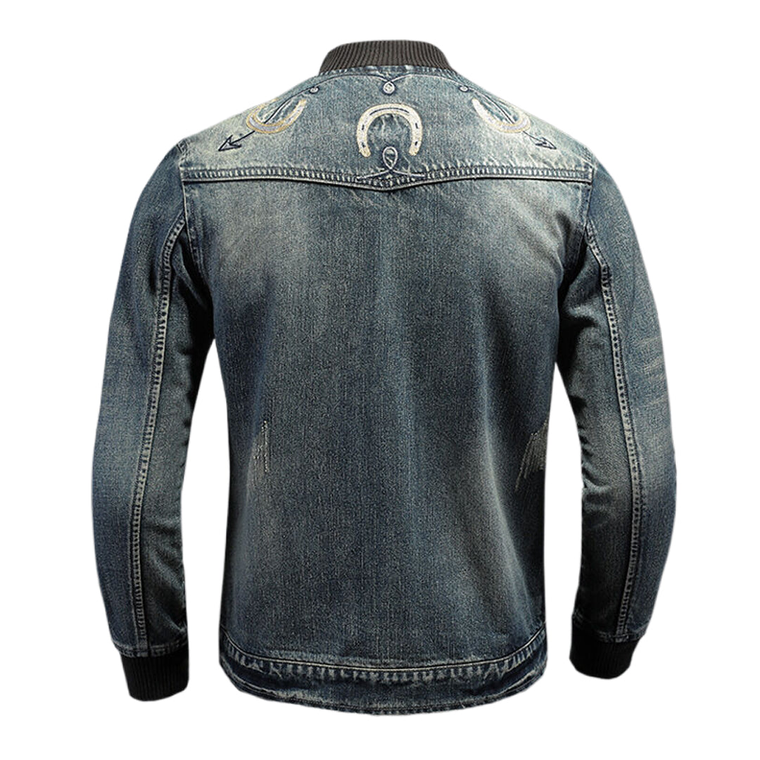 SOLO-DSQ2 Distressed Denim Jacket