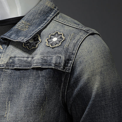 SOLO-DSQ2 Distressed Denim Jacket