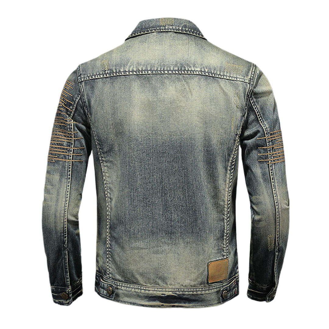 SOLO-DSQ2 Distressed Denim Jacket