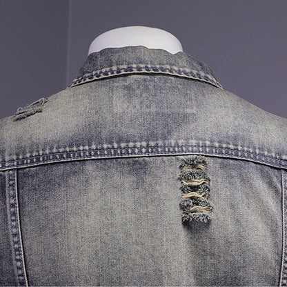 SOLO-DSQ2 Distressed Denim Jacket