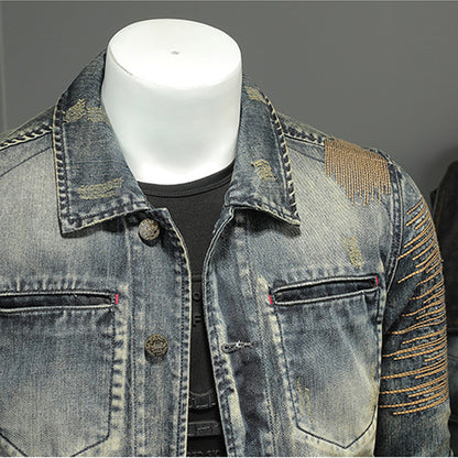 SOLO-DSQ2 Distressed Denim Jacket