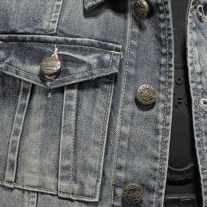 SOLO-DSQ2 Denim Vest coat