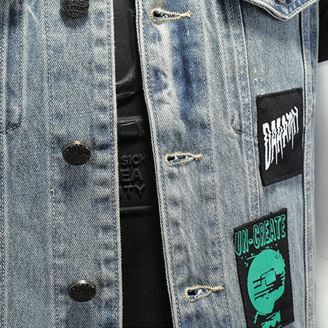 SOLO-DSQ2 24ss Denim Vest coat