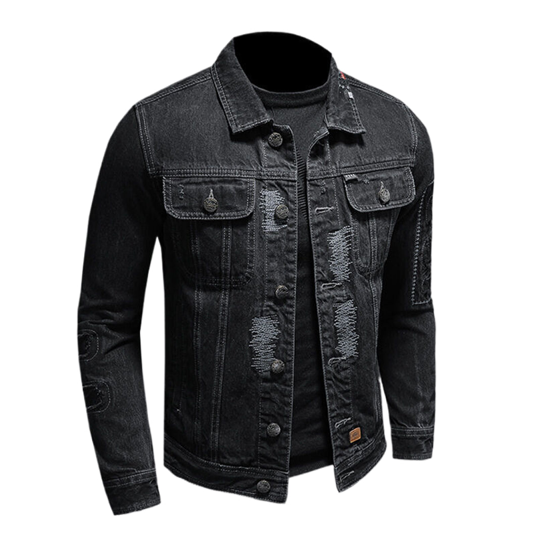 SOLO-DSQ2 2024ss Distressed Denim Jacket