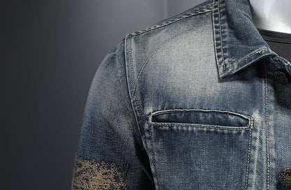 SOLO-DSQ2 Distressed Denim Jacket