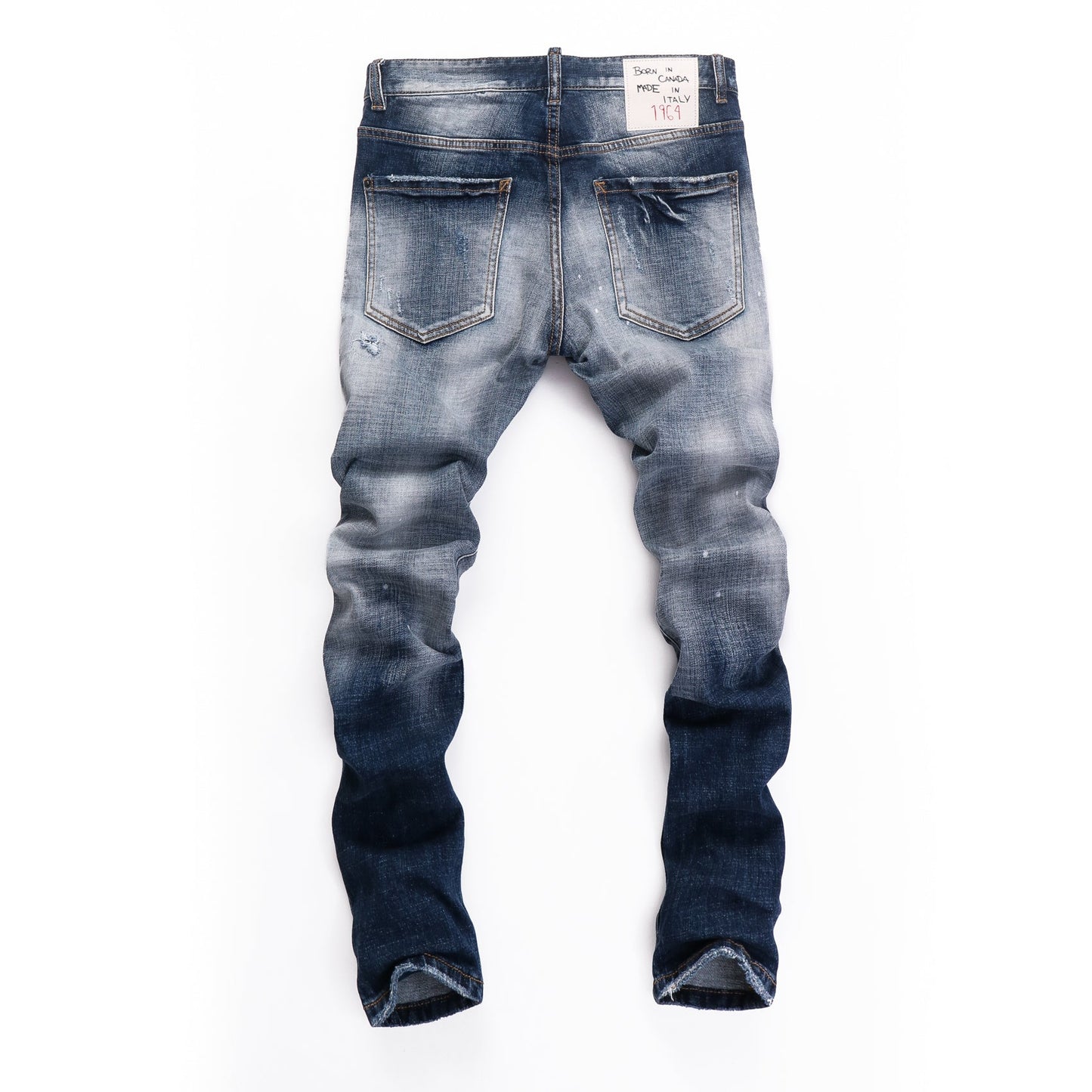 SOLO-DSQ2 ripped patch jeans