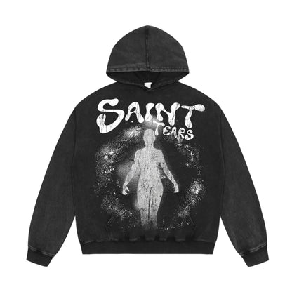 SOLO-Saint Michael Print Washed Hoodie