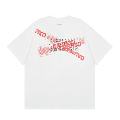 SOLO-Maison Margiela Cross banner printing T-shirt