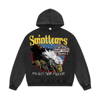 SOLO-Saint Michael 2024ss Black Hoodie