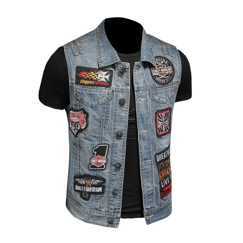 SOLO-DSQ2 2024ss Denim Vest coat