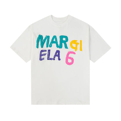 SOLO-Maison Margiela Colored graffiti foam T-shirt