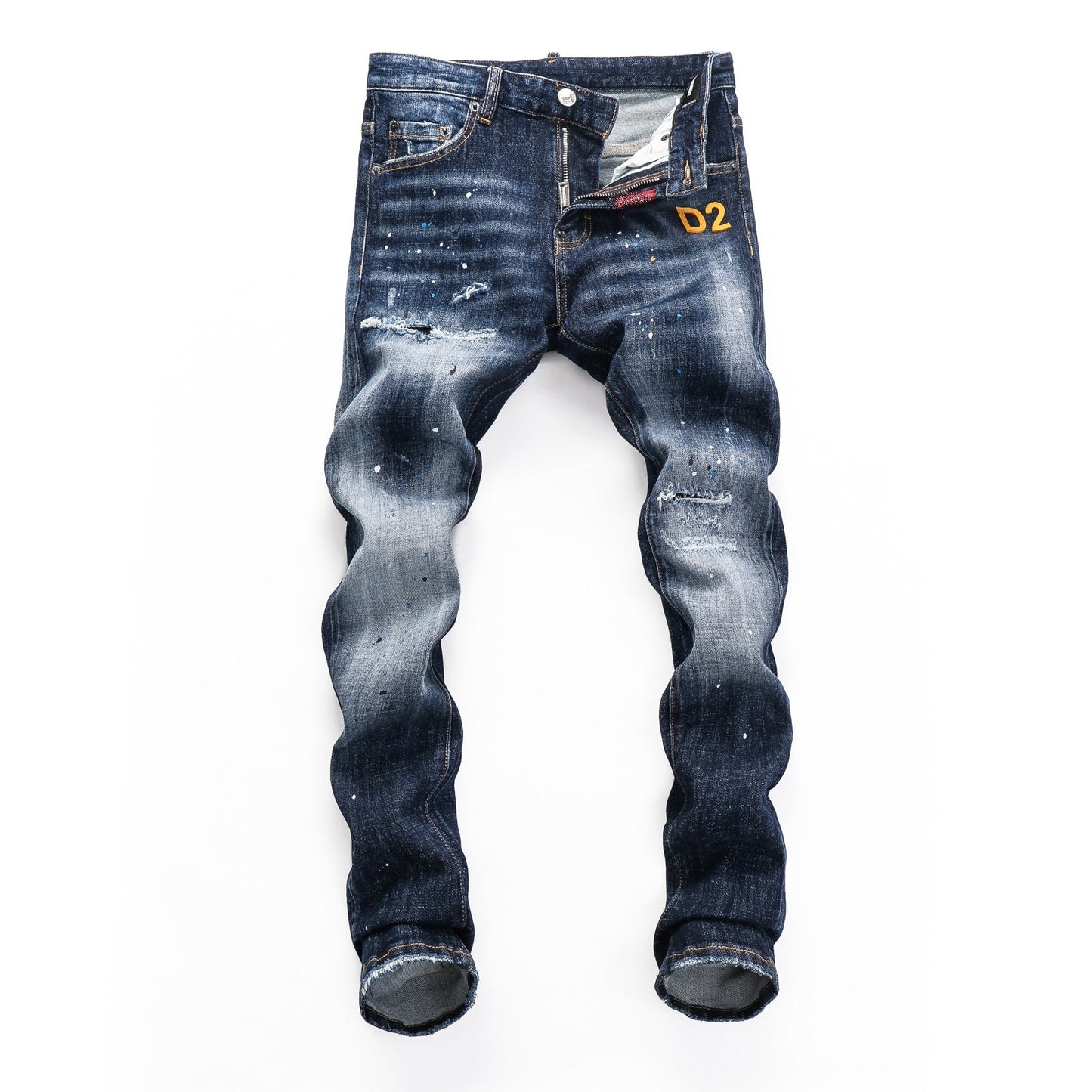 SOLO-DSQ2 embroidered jeans