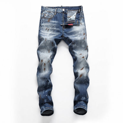 SOLO-DSQ2 stretch inkjet slim fit Jeans